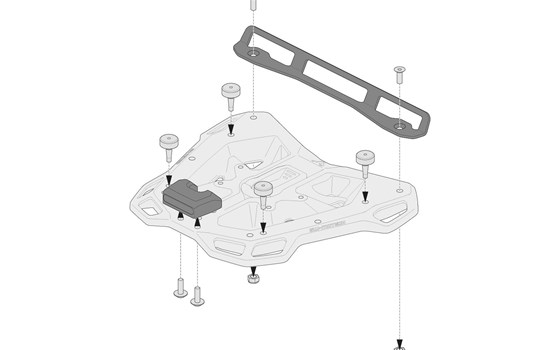 Adapterkit für ADVENTURE-RACK Gepäckträger. Für Shad 2. Schwarz. - Bild 3