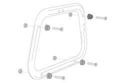 Adapterkit für EVO Kofferträger. Für AERO ABS Seitenkoffer. Montage von 2 Koffern.