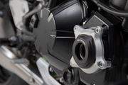 Motorgehäusedeckel-Schutz. Schwarz/Silbern. Kawasaki Z900-Modelle (16-).