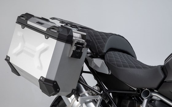 TRAX ADV Alukoffer-System. Silbern. 45/37 l. BMW R 1200 GS, R 1250 GS. - Bild 2