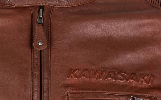 Kawasaki RS Lederjacke braun - Bild 4