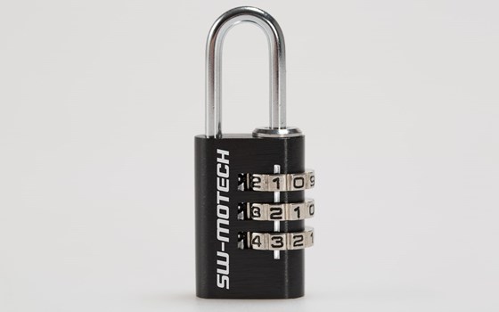 Motorradtaschen-Schloss. Schwarz. Mit Zahlencode. - Bild 1