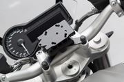 Navi-Halter am Lenker. Schwarz. BMW- / Triumph-Modelle, Himalayan.