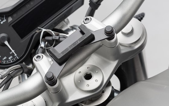 Navi-Halter am Lenker. Schwarz. BMW- / Triumph-Modelle, Himalayan. - Bild 2