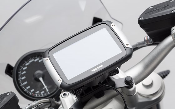 Navi-Halter am Lenker. Schwarz. BMW- / Triumph-Modelle, Himalayan. - Bild 3