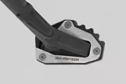Seitenständerfuß-Verbreiterung. Schwarz/Silbern. Ducati Modelle.