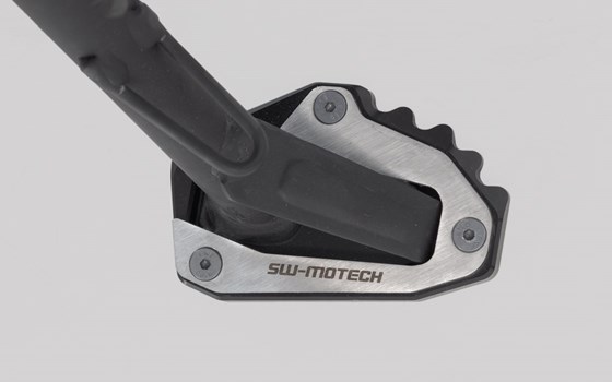 Seitenständerfuß-Verbreiterung. Schwarz/Silbern. Ducati Modelle. - Bild 1