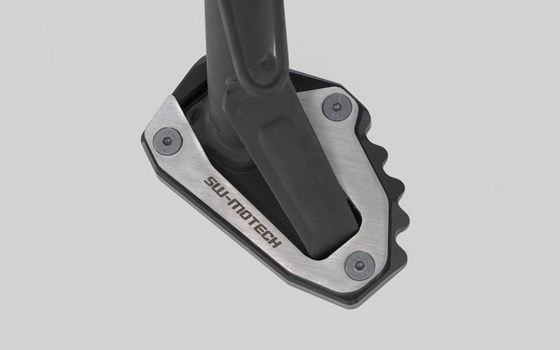 Seitenständerfuß-Verbreiterung. Schwarz/Silbern. Ducati Modelle. - Bild 2