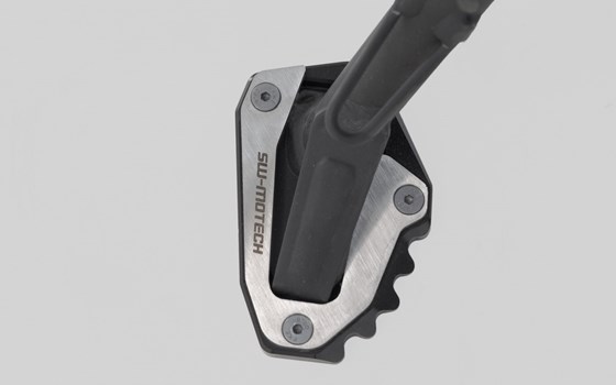 Seitenständerfuß-Verbreiterung. Schwarz/Silbern. Ducati Modelle. - Bild 3