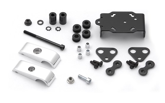 Navi-Halter mit Lenkerklemme. Für Lenker Ø 28 mm. Vibrationsgedämpft. Silbern. - Bild 4