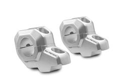 Lenkerverlegung für Ø 28 mm Lenker. H=30 mm. Verlegung um 22 mm. Silbern.