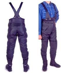 Lederhose mit Träger schwarz 56