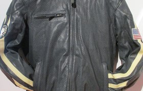 Routenjacke für Herren aus perforiertem Leder 