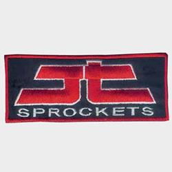 Aufnäher JT SPROCKETS schwarz/rot 120x50