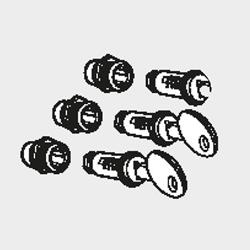 Schlossset 3 Zylinder mit 2 Schlüsseln