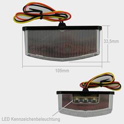 Rücklicht LED universal "E" klareZellone Rücklicht LED universal "E" klareZellone