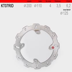 Bremsscheibe hinten WAVE fix KT07RID