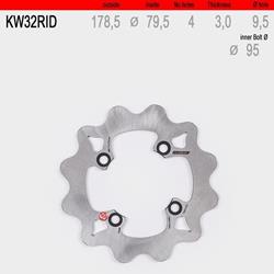Bremsscheibe hinten WAVE fix KW32RID