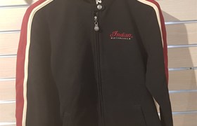 Damen Zip-Up Sweatshirt mit gesticktem Kreissymbol