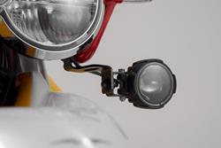 Scheinwerfer-Halter. Schwarz. Moto Guzzi V85 TT (19-23).