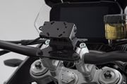 Navi-Halter am Lenker. Schwarz. Honda / Suzuki / Triumph-Modelle.