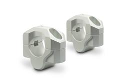 Lenkererhöhung für Ø 28 mm Lenker. H=20 mm. Silbern. Gefräst.