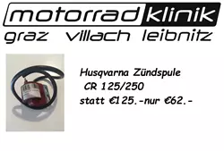 Zündspule CR 125 / CR 250  statt € 125.- nur € 62.-   Zündspule CR 125 / CR 250  statt € 125.- nur € 62.-