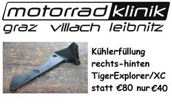 Kühlerfüllung rechts hinten Tiger Explorer /XC statt €80 nur €40  Kühlerfüllung rechts hinten Tiger Explorer /XC statt €80 nur €40