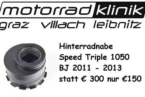 Marke: Triumph Artikelname: Hinterradnabe Triumph Speed Triple 1050 BJ 2011 - 2013 statt € 300 nur €150