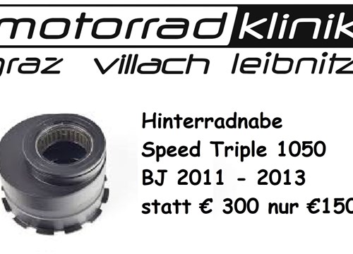Hinterradnabe Triumph Speed Triple 1050 BJ 2011 - 2013 statt € 300 nur €150