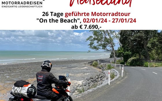Geführte Motorradreise Neuseeland - 26 T. "On the Beach"  - Bild 1
