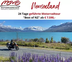 Geführte Motorradreise Neuseeland - 24 T. "Best of NZ" Geführte Motorradreise Neuseeland - 24 T. "Best of NZ"