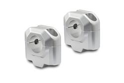 Lenkererhöhung für Ø 28 mm Lenker. H=30 mm. Silbern.