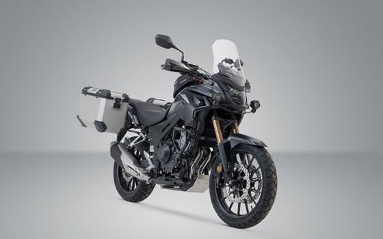 TRAX ADV Alukoffer-System. Silbern. 45/45 l. CB500X, CB500F, CBR500R, NX500. - Bild 2