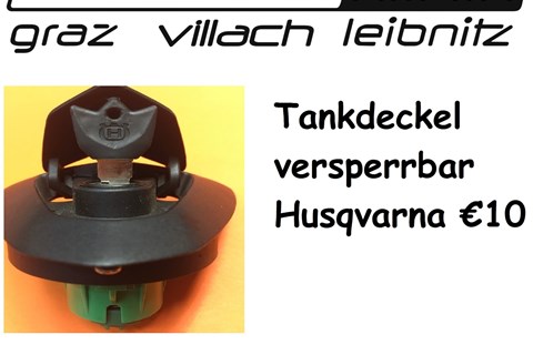Marke: Husqvarna Artikelname: Tankdeckel versperrbar Husqvarna €10
