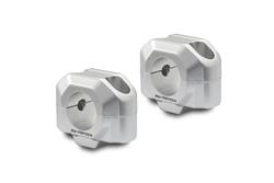 Lenkererhöhung für Ø 28 mm Lenker. H=20 mm. Silbern.