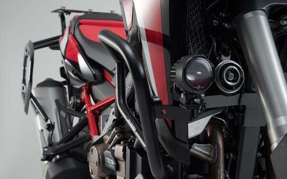 Scheinwerfer-Halter. Schwarz. Honda CRF1000L/CRF1100L mit Sturzbügel. - Bild 4