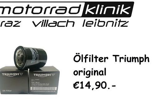 ÖLFILTER original €14,90 Tiger/Bonneville/Thruxton/Street Twin / Street Triple/ Rocket/Speed Twin...
