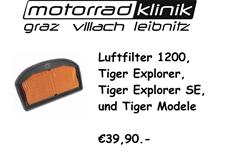 LUFTFILTER 1200, Tiger Explorer, Tiger Explorer SE, und Tiger Modele 39,90
