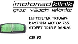 LUFTIFLTER DAYTONA MOTO2 765/ STREET TRIPLE RS/R/S €39,90