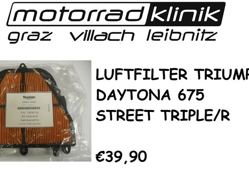LUFTFILTER DAYTONA 675/STREET TRIPLE/R €39,90