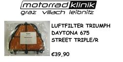 LUFTFILTER DAYTONA 675/STREET TRIPLE/R €39,90