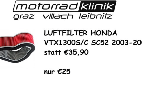 Honda LUFTFILTER VTX1300S/C SC52 2003-2007 STATT €35,90 NUR €25