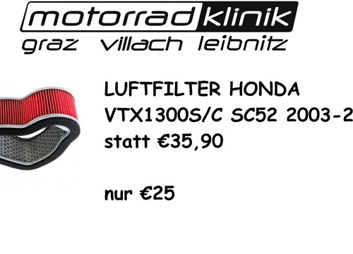 LUFTFILTER VTX1300S/C SC52 2003-2007 STATT €35,90 NUR €25