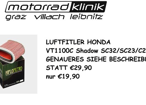 LUFTFITLER VT1100C Shadow SC32/SC23/C2/C3/C GENAUERES SIEHE BESCHREIBUNG STATT €29,90 NUR €19,90
