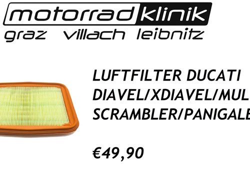 LUFTFILTER DIAVEL/X-DIAVEL/MULTI/SCRAMBLER/PANIGALE €49,90