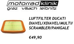 LUFTFILTER DIAVEL/X-DIAVEL/MULTI/SCRAMBLER/PANIGALE €49,90 LUFTFILTER DIAVEL/X-DIAVEL/MULTI/SCRAMBLER/PANIGALE €49,90