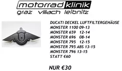 DECKEL LUFTFILTERGEHAUSE MONSTER 1100 09-13/ MONSTER 659 12-14/MONSTER 696 08-14/MONSTER 795 12-15/MONSTER 795 ABS 13-15/MONSTER 796 13-15 STATT €60 NUR €30 DECKEL LUFTFILTERGEHAUSE MONSTER 1100 09-13/ MONSTER 659 12-14/MONSTER 696 08-14/MONSTER 795 12-15/MONSTER 795 ABS 13-15/MONSTER 796 13-15 STATT €60 NUR €30