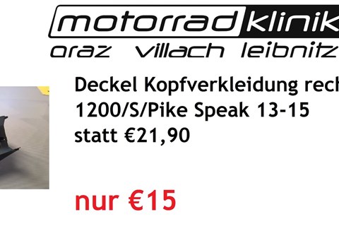 Marke: Ducati Artikelname: Deckel Kopfverkleidung rechts Multistrada 1200/S/Pike Speak 13-15 statt €21,90 nur €15
