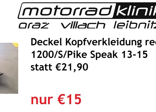 Deckel Kopfverkleidung rechts Multistrada 1200/S/Pike Speak 13-15 statt €21,90 nur €15
